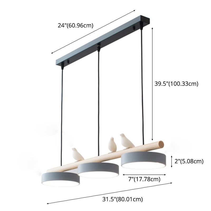 Circle Island Pendant LED Nordic Modern Modern Plafond Pendant Light for Dining Room