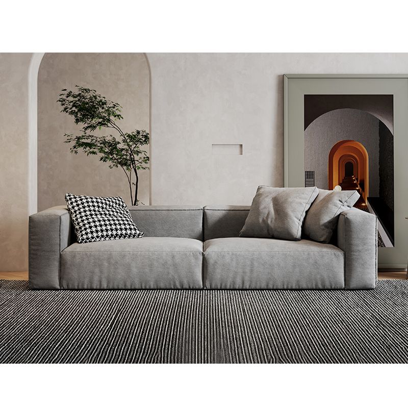 Square Arm Modern Cushion Back Velvet Living Room Sofa & Chaise