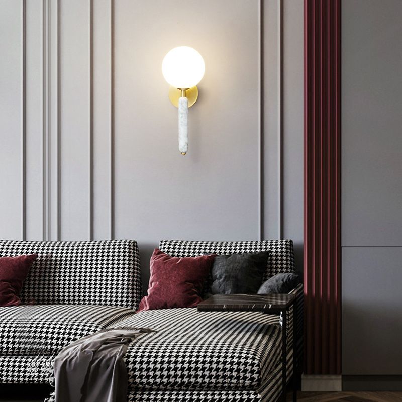Moderne einfache Wandleuchten mit einem Kopf Marmorwand montierte Leuchte für Wohnzimmer