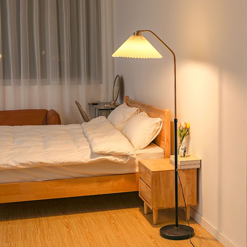 1 lampadaire à cône léger modernisme tissu lampadaire réglable pour le salon