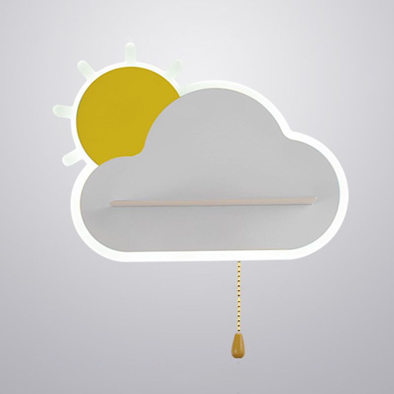 Cloud Wall Mounted Lamps Modern Style Metal 1 Light Wall Light Sconces