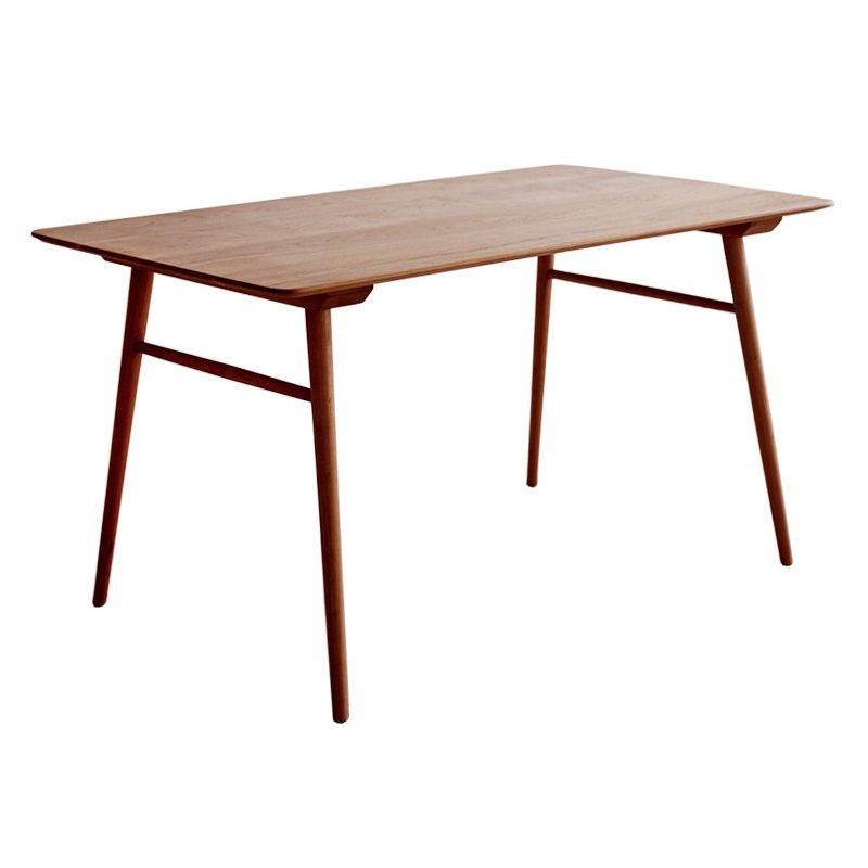 Mesa de comedor rectangular colección de comedor de madera sólida estilo sencillo con 4 pies