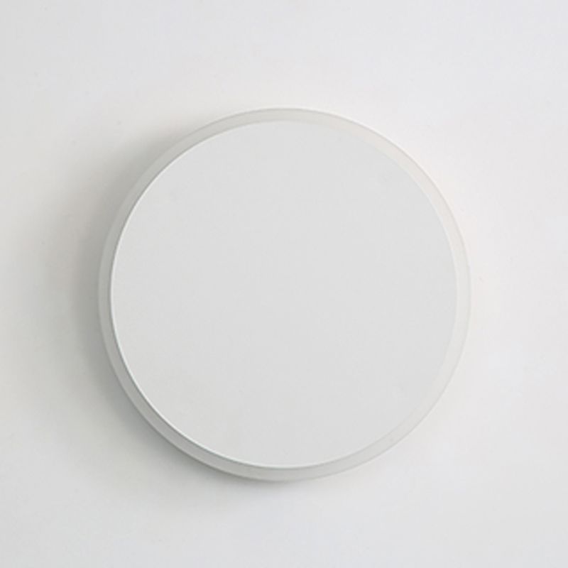 Round Shape Metal Wall Light Modern Style 1 Light Wall Mount Light in White