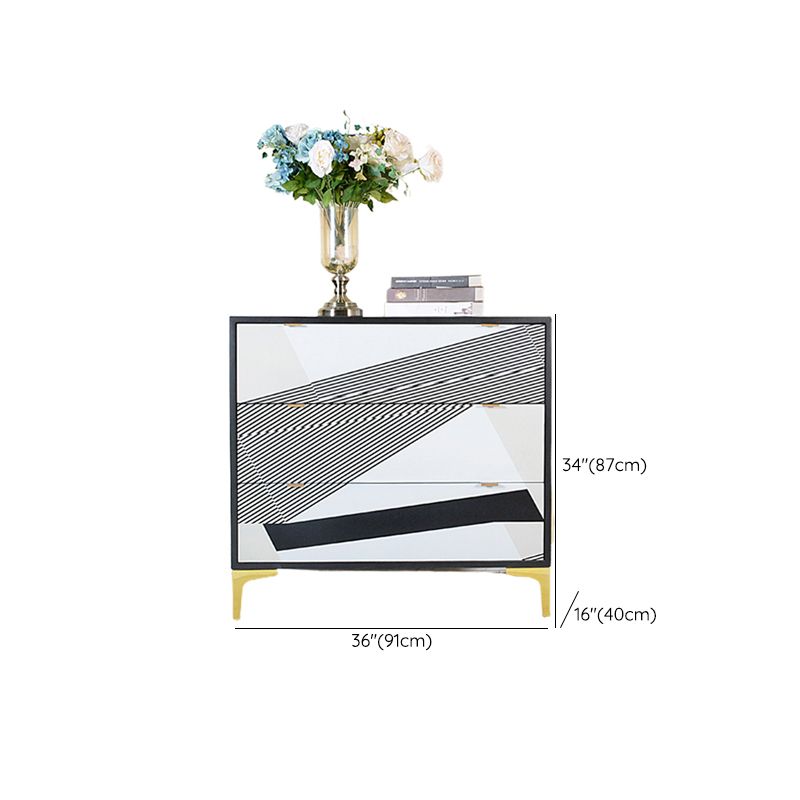 15.6-inch W Solid Wood Storage Chest Classic Glam Dresser with 3/5/6 Drawers