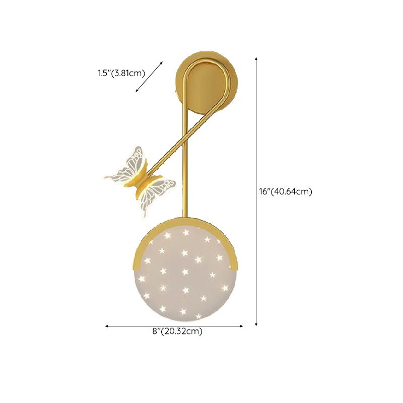 Pink / Gold 2 - Light LED Wall Flush Mount Acrylic Modern Wall Lighting Fixture