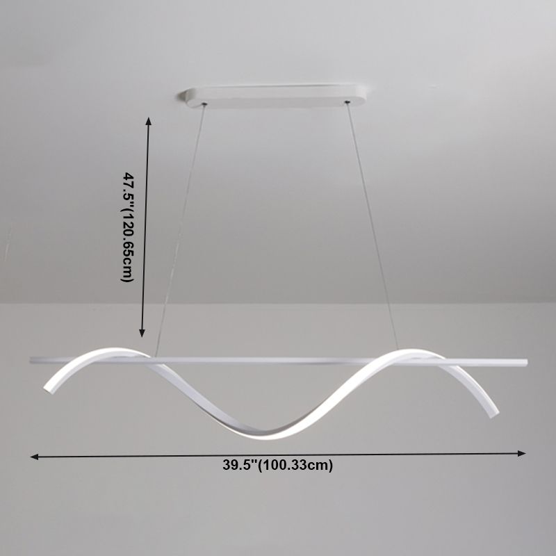 Lineaire kroonluchter eiland kroonluchter licht moderne metalen kroonluchter verlichtingsarmaturen