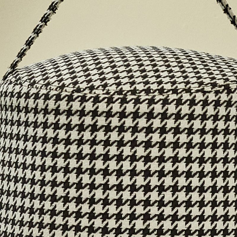 Orange Modern Pouf Tear Resistant Pure Color Pouf for Living Room