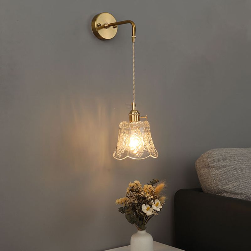 Nordic Wall Light Sconce Geometric Glass Wall Light Fixture for Bedroom