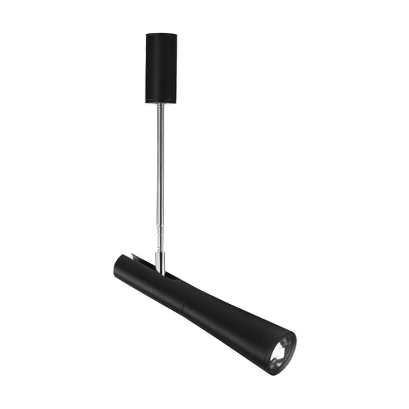 Illuminazione a sospensione conica in bianco/nero la luce del soffitto a led in metallo moderno a led con giuntura regolabile in caldo/bianco