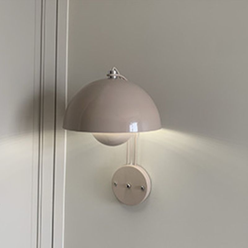 Modern Dome Wall Sconce Lighting Metal 1-Light Wall Sconces for Living Room