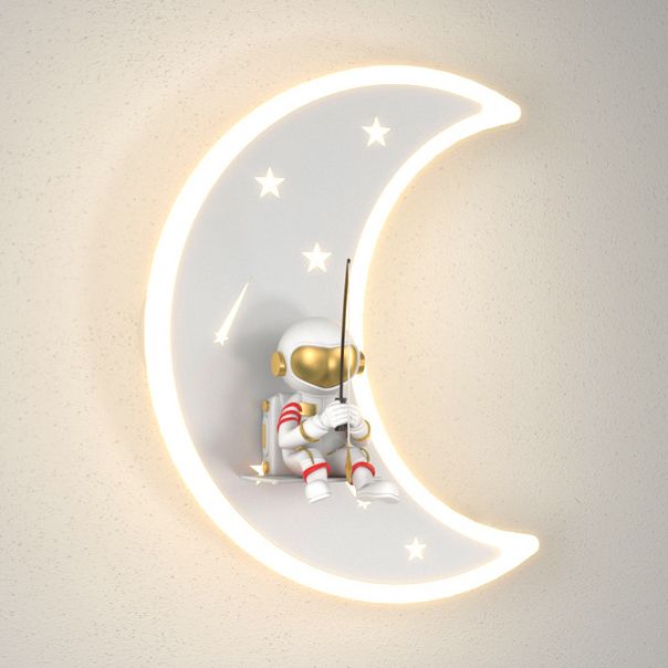 Moon Shape Wall Light Fixture Minimalist LED Wall Mounted Light Fixture