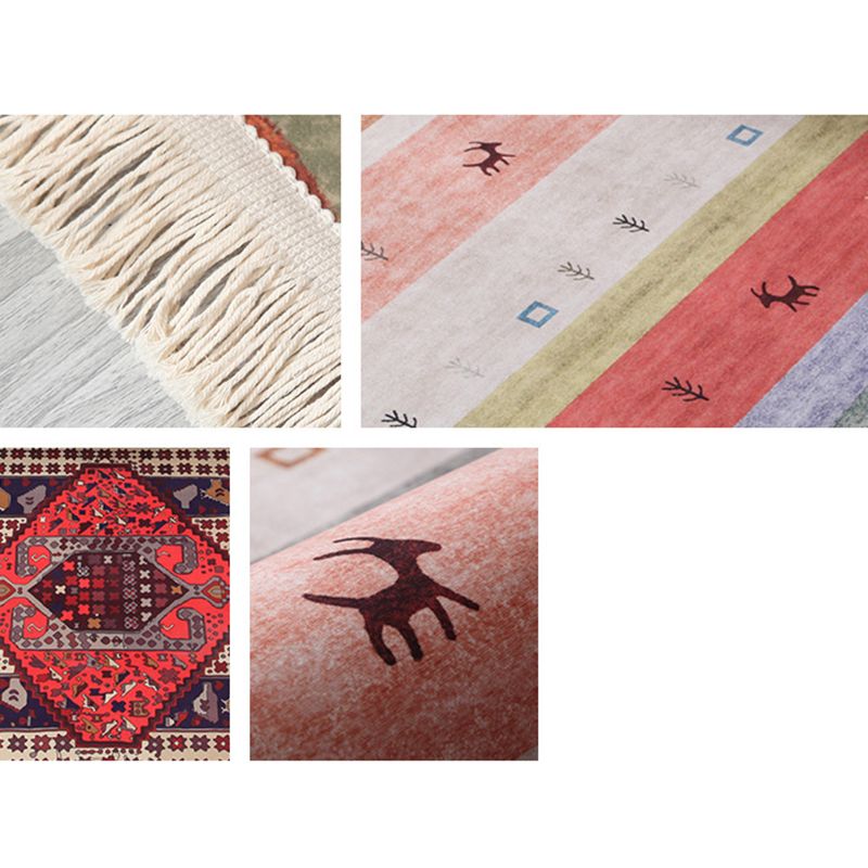 Boheems gebied tapijt polyester medaillon print binnen tapijt vlek resistent tapijt voor woonkamer