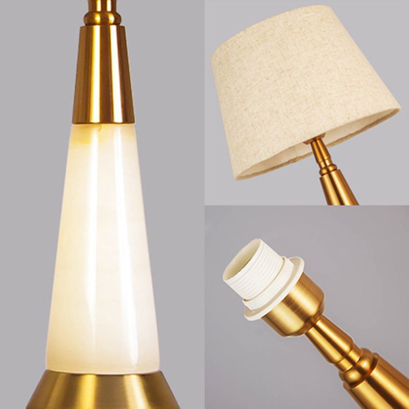 Éclairage de tâche effilé contemporain Fabric 1 livre de lecture lumineuse avec base en métal
