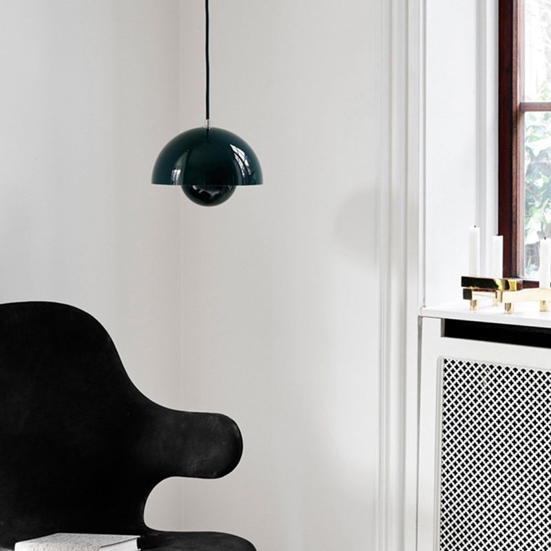 Makaroon im nordischen Stil hängend hängende Aluminiumlegierung Hemisphäre 1-Licht-Anhängerlampe für Bekleidungsgeschäft