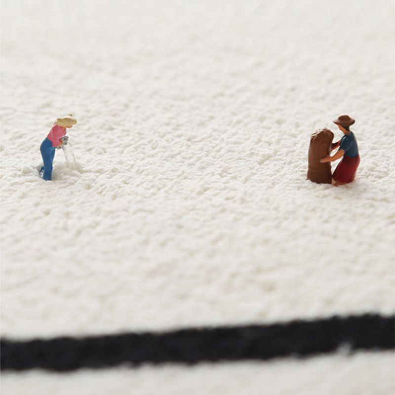 Relaxing Checkered Printed Carpet Polyester Rug Non-Slip Backing Indoor Rug for Home Decoration