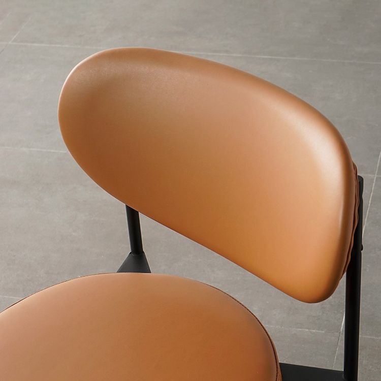 Modern Metal Base Indoor Chair 32''H Open Back Dining Side Chair with 4 Legs