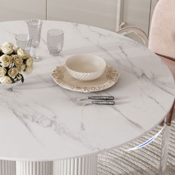 Modern 1/5 Pieces Dining Set Round Stone Dining Table for Dining Room Kitchen