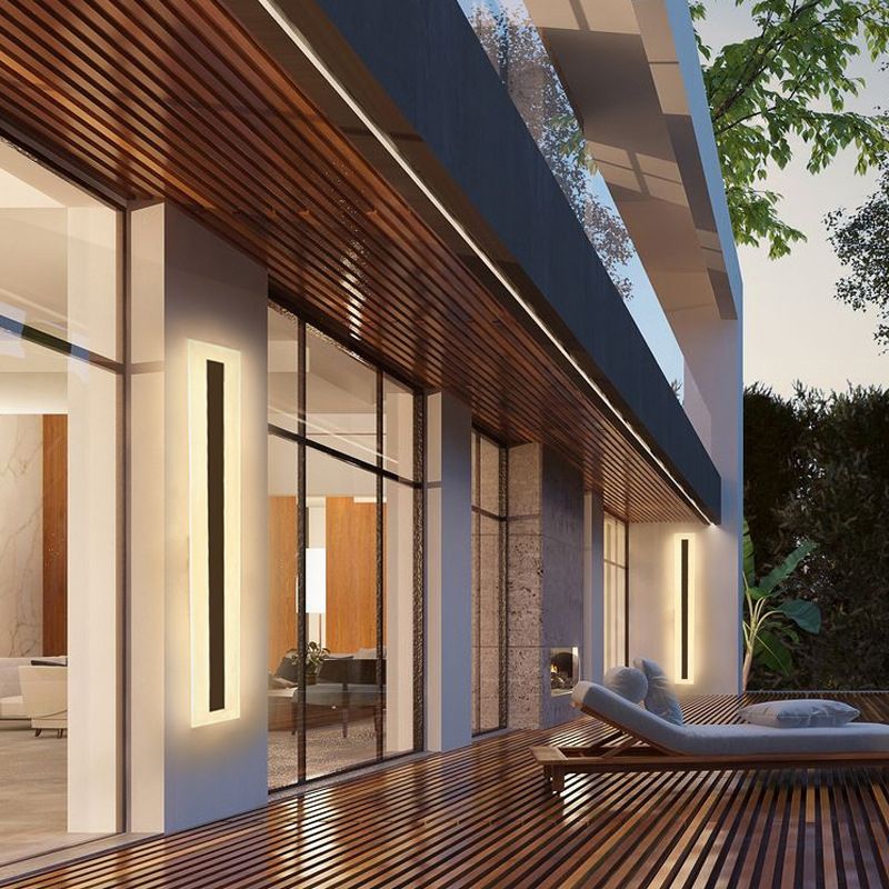 Lámparas de pared lineales de estilo contemporáneo 1 Metal 1 luces montadas en la pared ligera