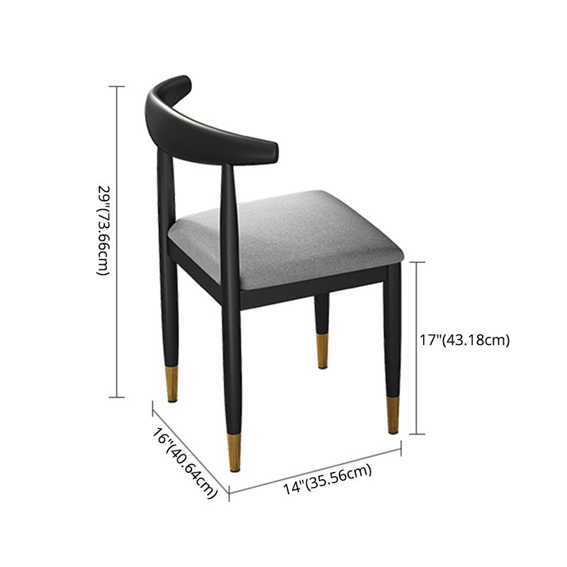 Contemporary Metallic Fixed Dining Table Rectangle Formal Dinette Set with Balck Base