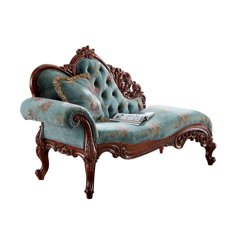 Upholstered Chaise Lounge Couch One Armed Lounge Solid Wood Chair