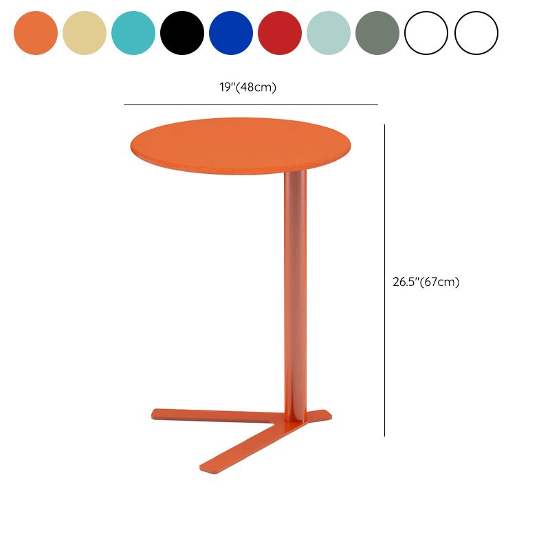 Rustic Accent Side Table Living Room Round Metal Sofa Side Accent Table