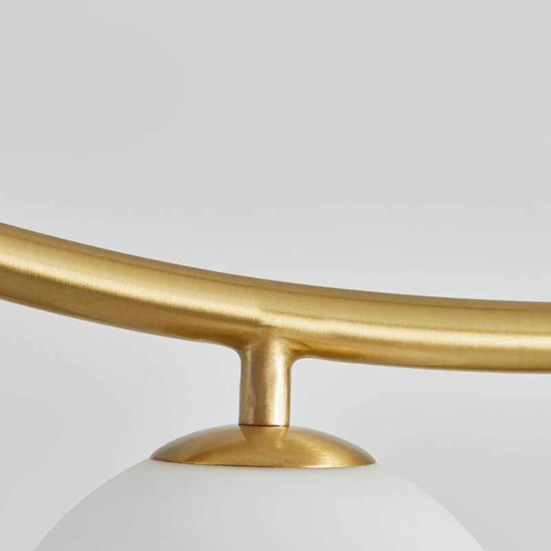 Luz de la isla Sputnik de madera en moderna luz colgante de cobre de estilo artístico con sombra de vidrio