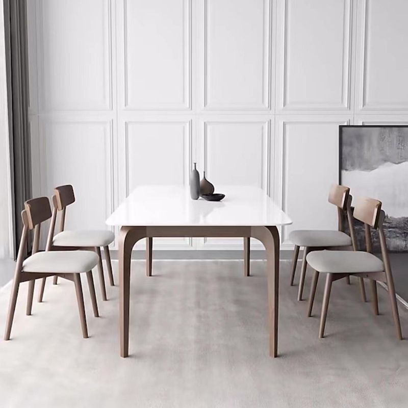 Modern 1/4/5/6/7 Pieces Dining Set Rectangle Stone Dining Table for Kitchen
