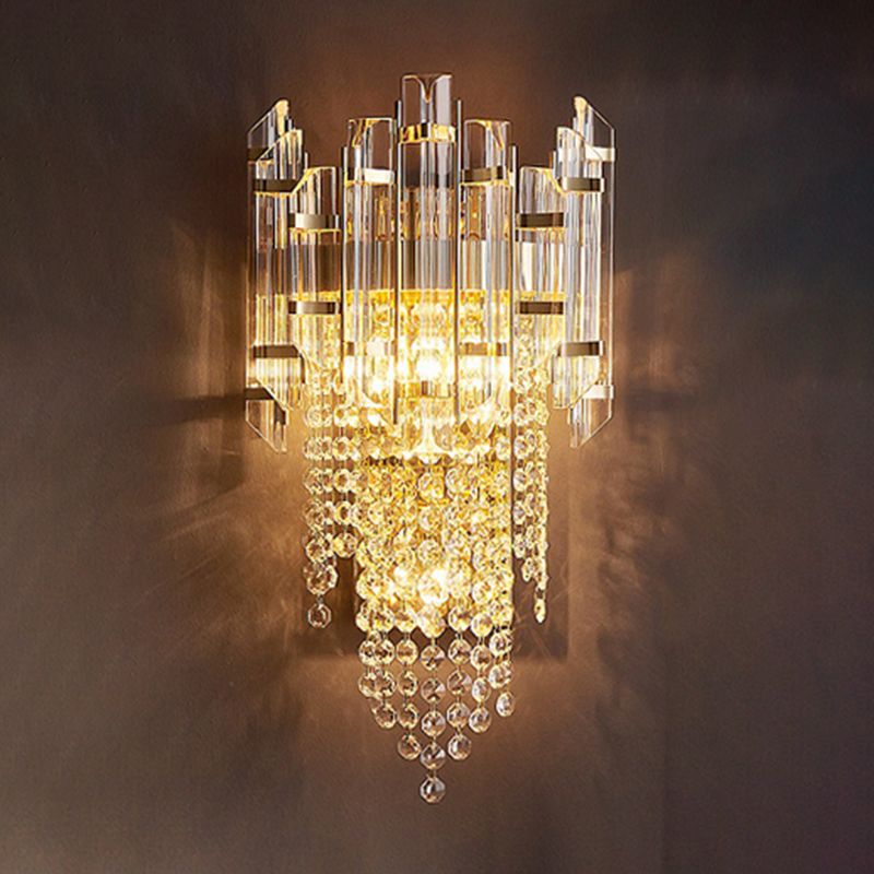 Modern Unique Shade Wall Lighting Crystal Shade Wall Lighting Ideas for Living Room