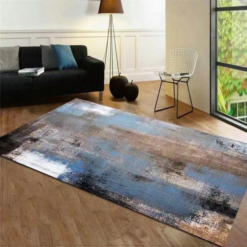 Contemporary Rug Fancy Abstract Pattern Area Carpet Polyester Stain Resistant Carpet for Living Room