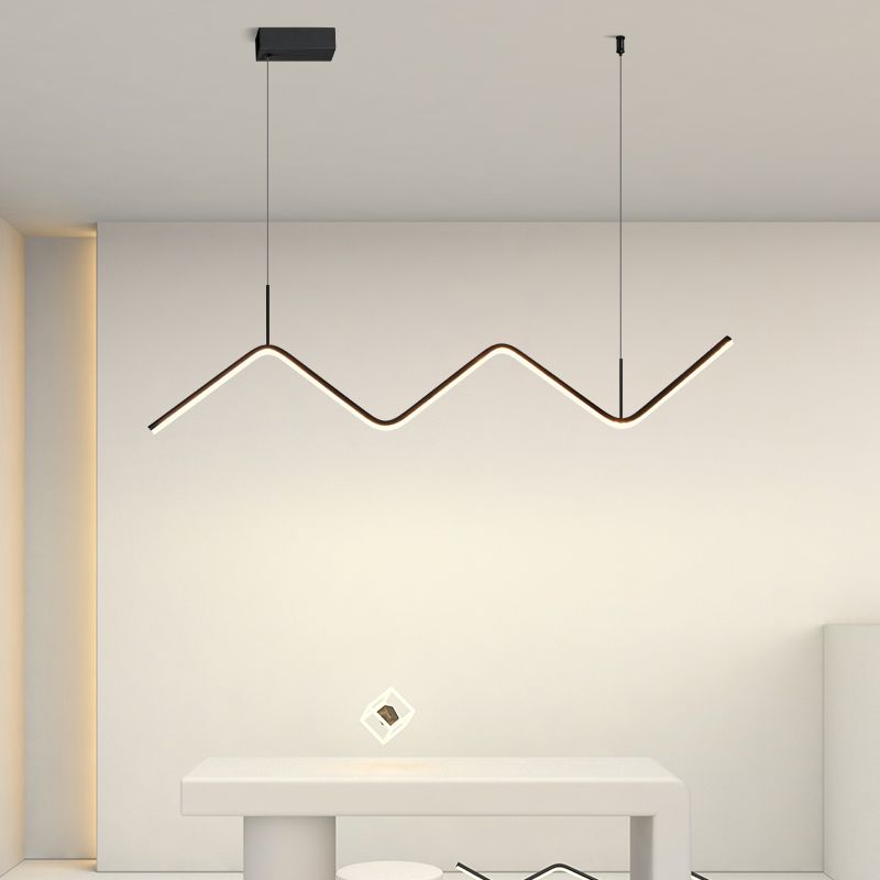 Modern Dining Chandelier Light Modern Dining Room Long Strip Pendant Lamp Fixture
