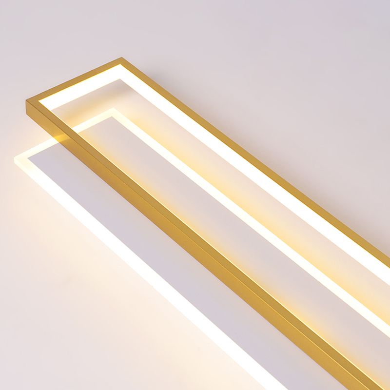 Metal Square Shape Wall Mount Lighting Modern Style 2-Lights Wall Mounted Light Fixture