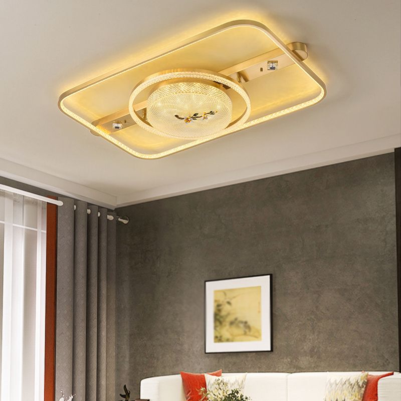 Creative Ceiling Lamp Metal LED Flush Mount Light Fixture with Acrylic Shade