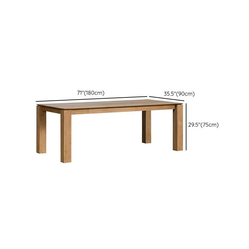 Modern Wood Rectangle Dining Table 4 Legs Table for Dining Room