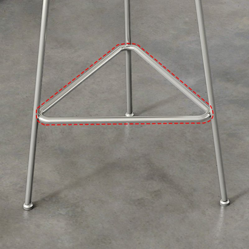 Contemporary Indoor Metal Bar Stool Backless Upholstered Bar Stool
