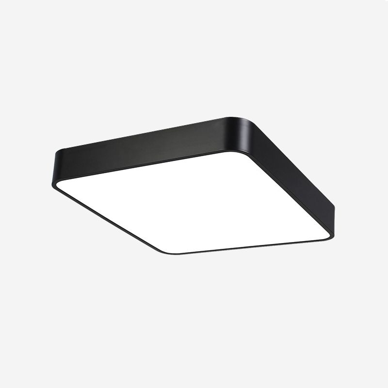 Schwarze, quadratische Deckenleuchte, schlichte LED-Deckenleuchte aus Aluminium