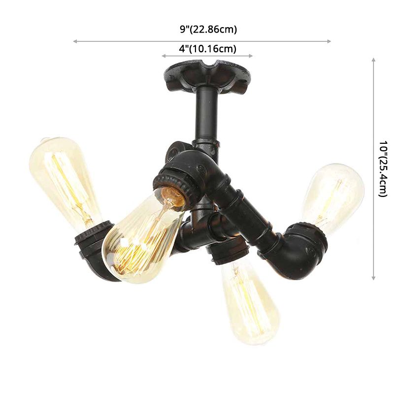 Techo Industrial Colgante Tubo Retro Tubo Ligero De Cristal Luz Hotel Ligero