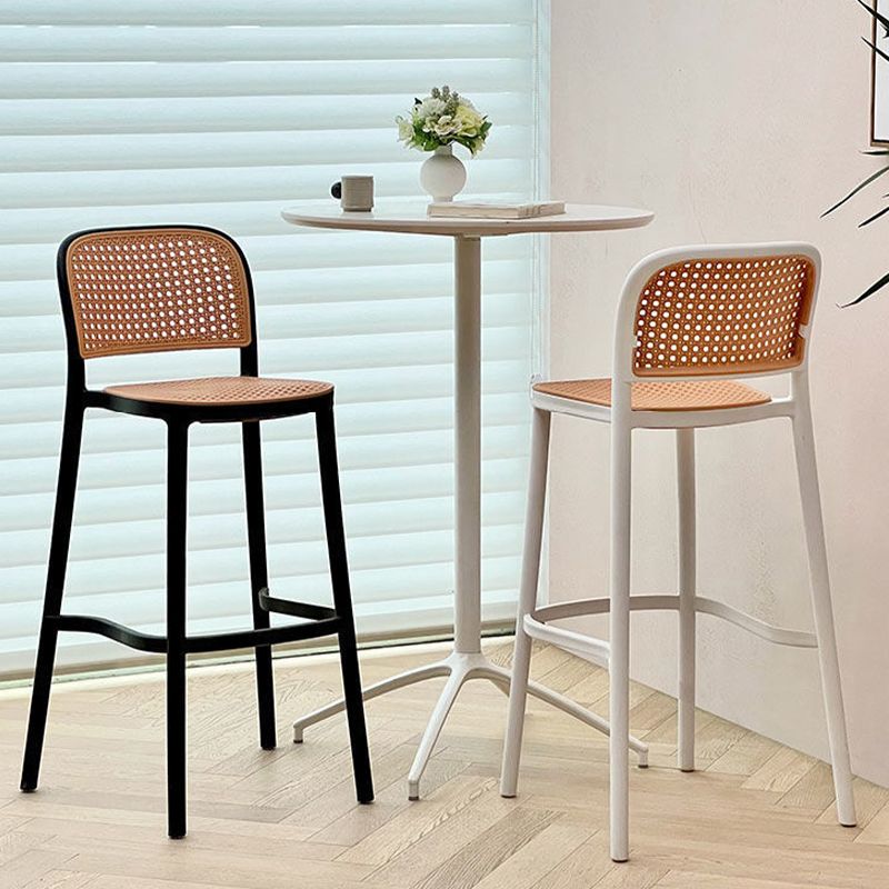 Plastic Bar Stool Industrial Backrest Stackable Counter Stool for Bristol