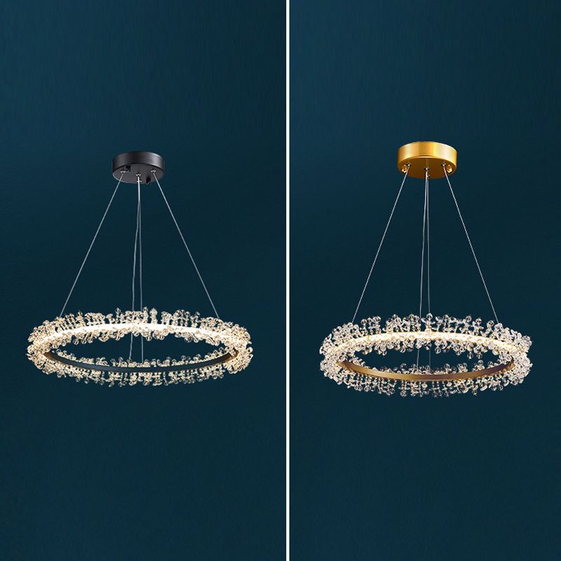 1 Light Linear Pendant Lights Modern Crystal Pendant Lighting Fixture for Living Room