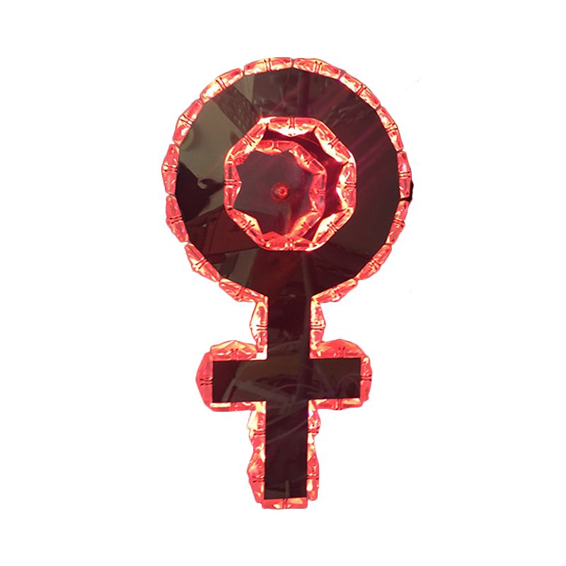 Nickel Girl Logo Wall Mount Lighting Moderniste Style Crystal Crystal LED CHAMBRE Light