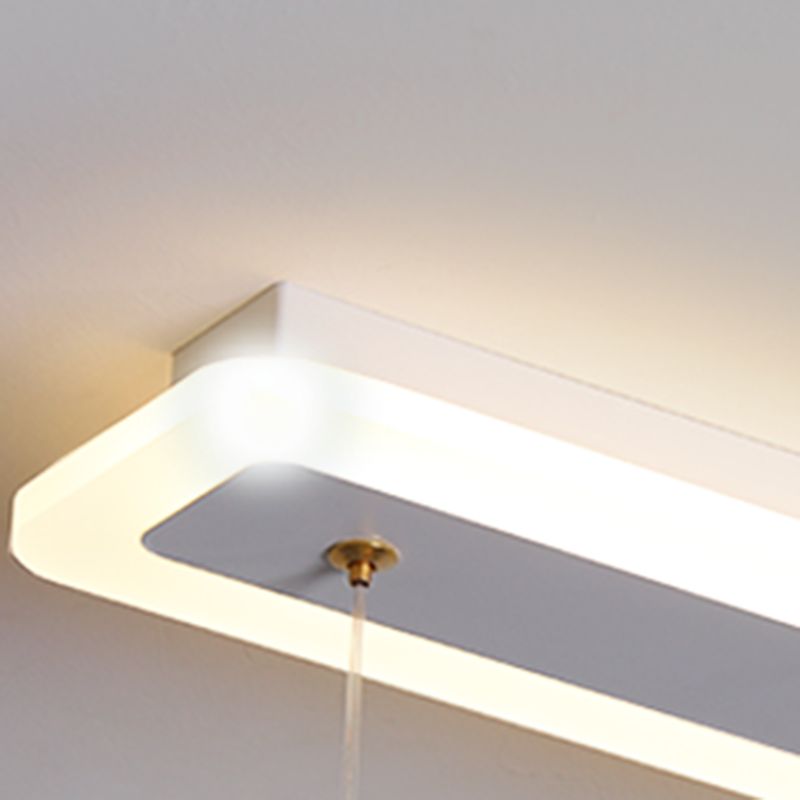 Zylindrische Form LED -Schiene Deckenlampe moderne Eisenspülhalterung für Esszimmer