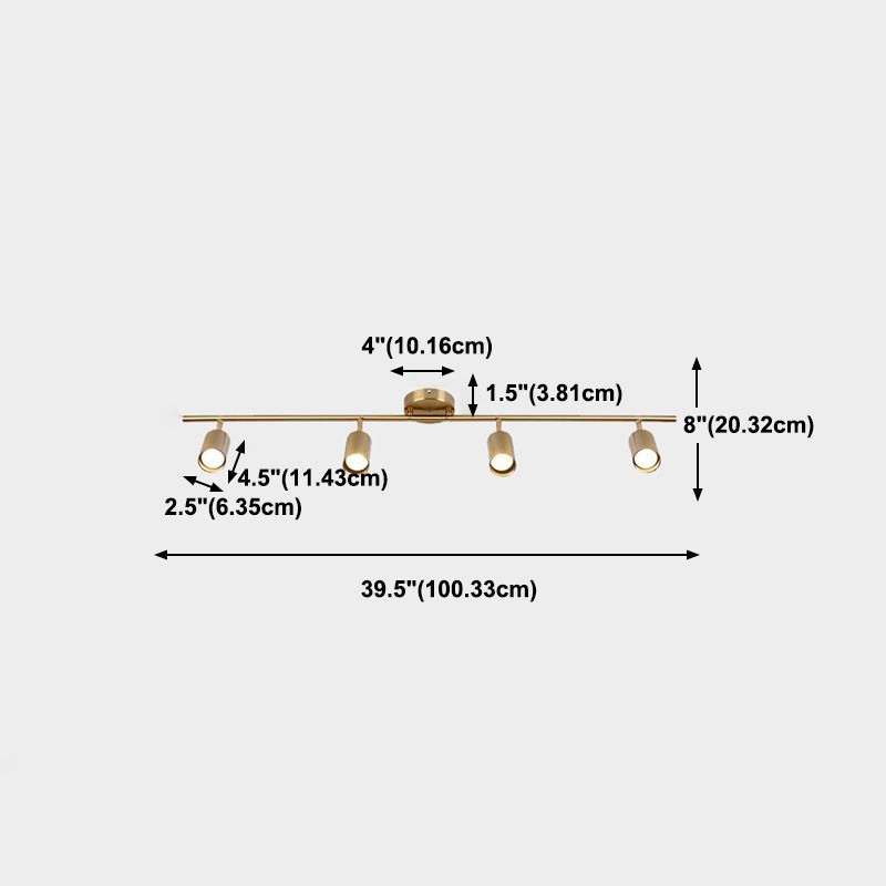 Lámpara de techo de riel de forma cilíndrica de forma cilíndrica Monte de aluminio moderno para centro comercial