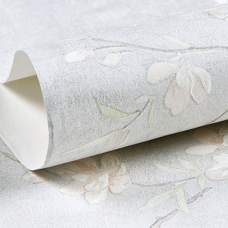 Entwined Floral Design Wallpaper for Bedroom Decoration Plant Wall Art in Natural Color, Stain-Resistant