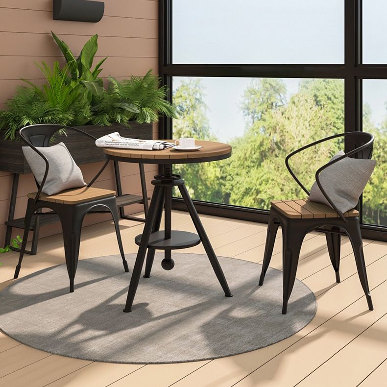 Modern Round Dining Set 1/3/5 Pieces Reclaimed Wood Dining Set