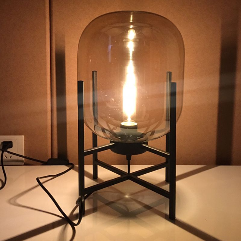 Moderne bureaulamp huishoudelijke bureauverlichting met glazen schaduw voor slaapkamerstudieruimte