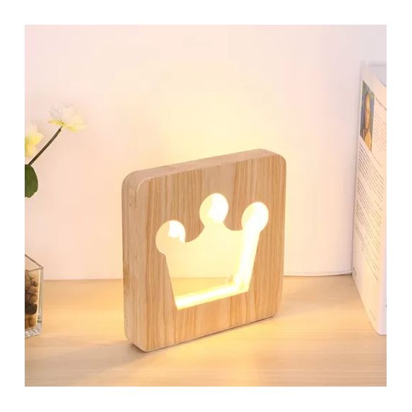 Lámpara de escritorio de madera ligera moderna de escritorio lindo en beige para sala de estudio dormitorio infantil