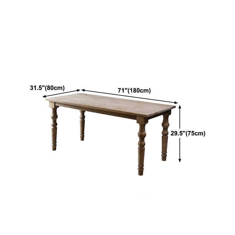 Mesa medieval moderna de madera de pino, mesa antigua rectangular para interiores con 4 patas