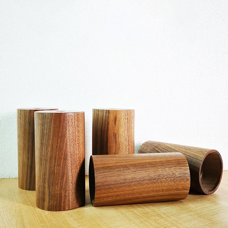 Wood Island Ceiling Light Contemporary Island Lighting in Brown Finish