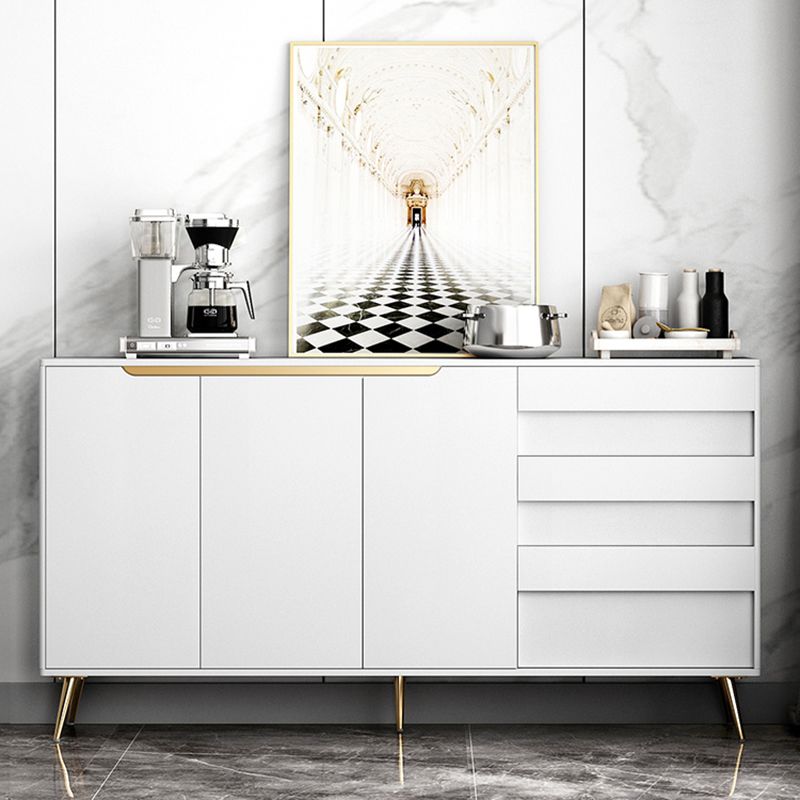 Modern Engineered Wood 33.4"H Sideboard Buffet 3-Drawer Dining Room Buffet Server