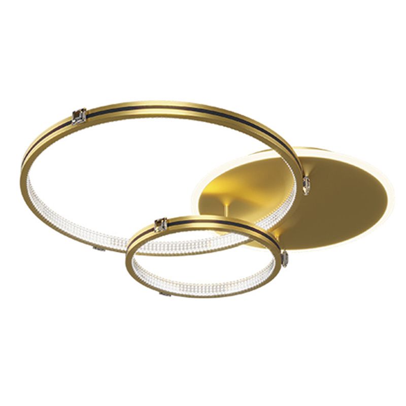 Modern minimalisme metalen semi-inbouwlamp multi-ring LED semi-inbouw voor woonkamer