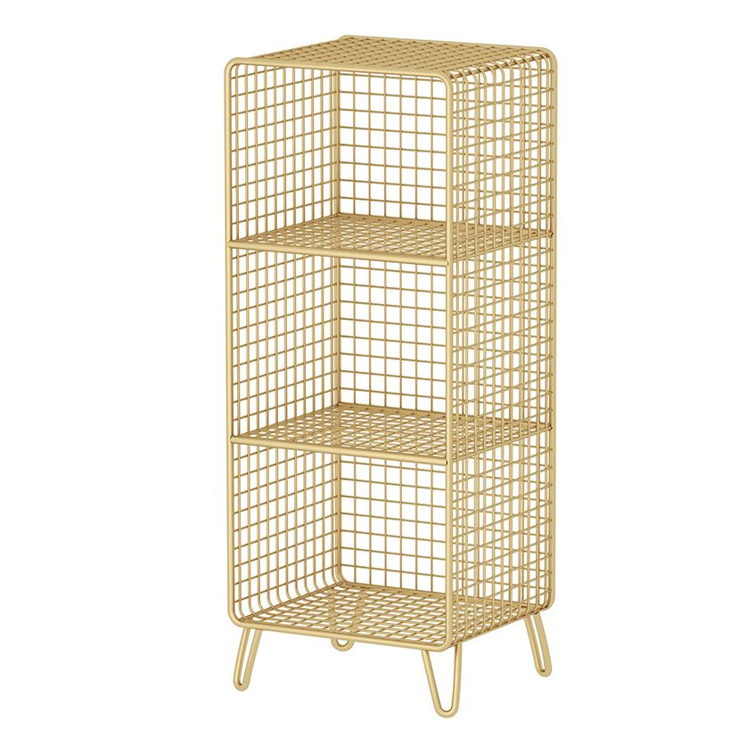 Modern Style Bookshelf Closed Back Metal Standard Bookcase for Home